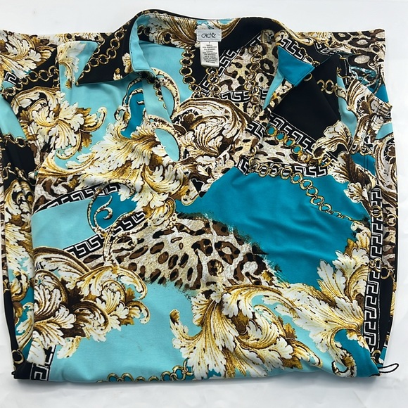 Cache Chain Print Polo Collared Dress - Picture 3 of 7